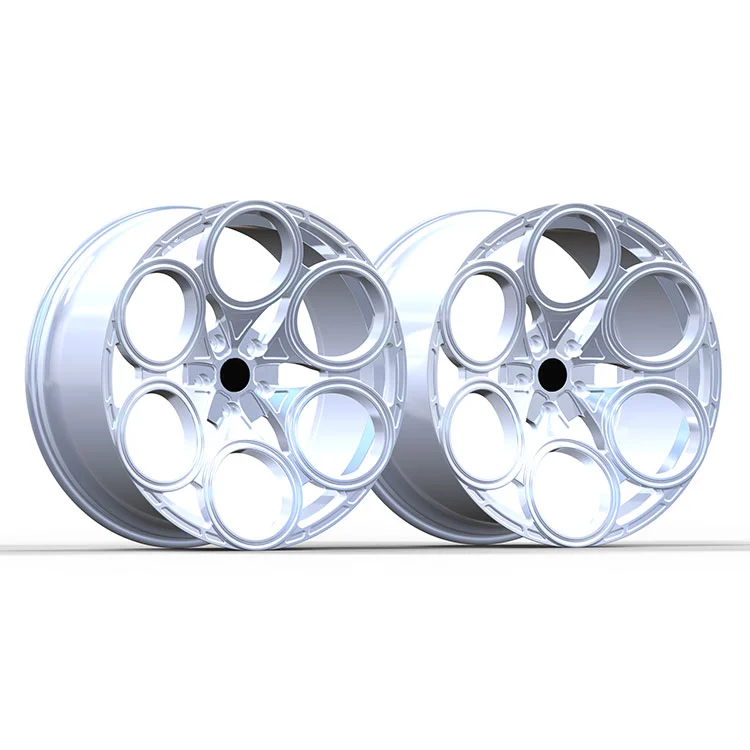 Fényes ezüst kovácsolt kerekek Lamborghini URUS-hoz